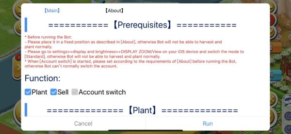 hay day bot main setting